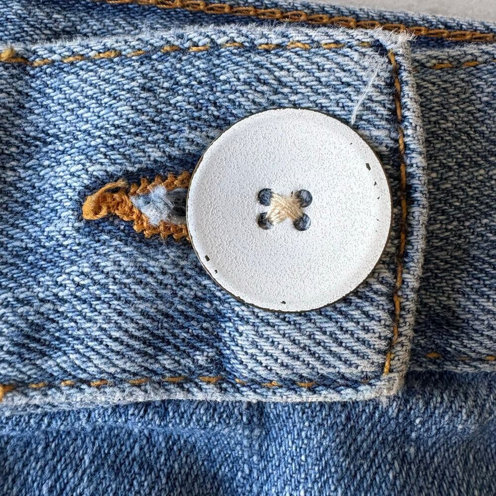 Zara Women's Wide Leg Denim Pants Size 4 Cropped Zipper Button Front - Picture 5 of 10